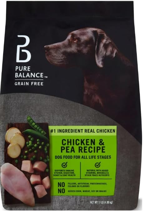 Pure Balance grain free dog food chicken and pea recipe