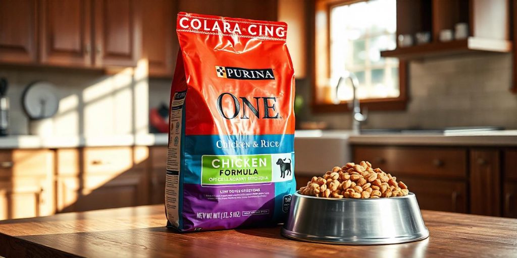 . Purina one chicken and rice formula dry dog food