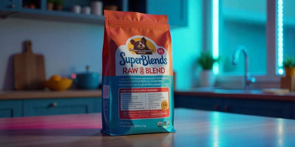 Stella & Chewy's SuperBlends Raw Blend Wholesome Grains Grass-Fed Beef, Beef Liver & Lamb Recipe with Superfoods, 21 lb. Bag