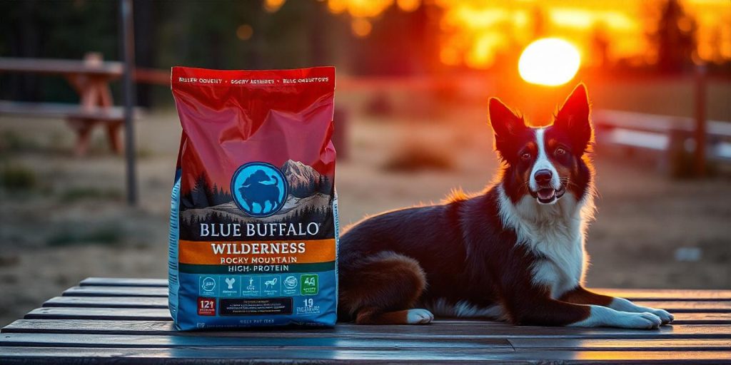 Blue Buffalo Wilderness Rocky Mountain High-Protein Adult Dry Dog Food Wholesome Grains Red Meat, 24lb. Bag