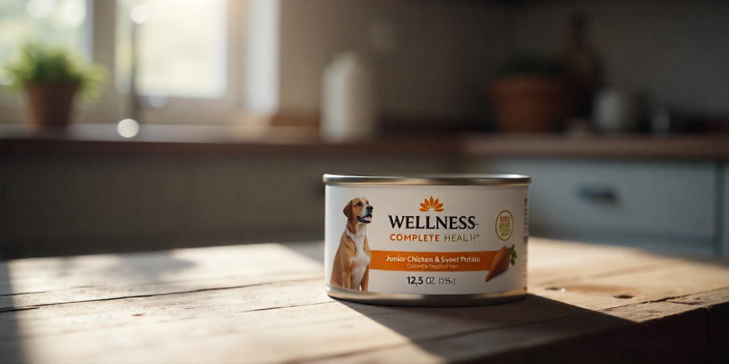 Wellness Complete Health Natural senior wet dog food.